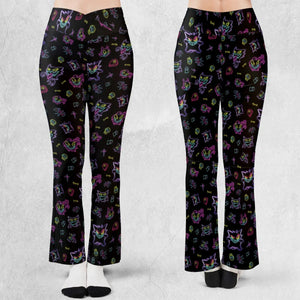 Neon Gastly Haunter Gengar Pokemon Flare Leggings