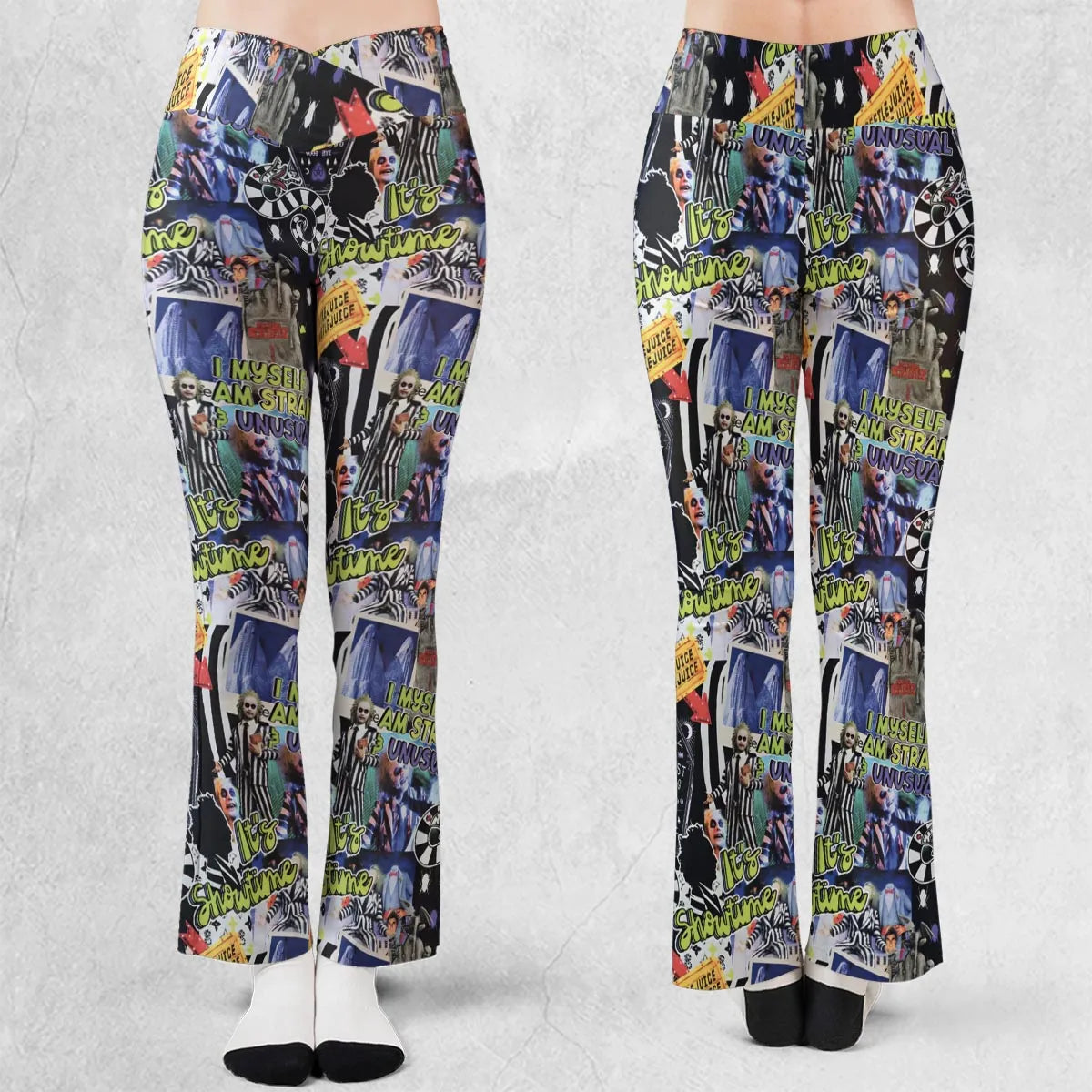 I Myself Am Strange Unusual Beetlejuice Flare Leggings