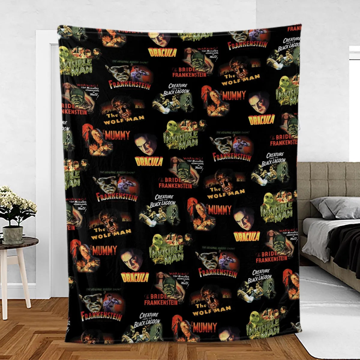 Teaming Monsters All Up Universal Monsters Fleece Blanket