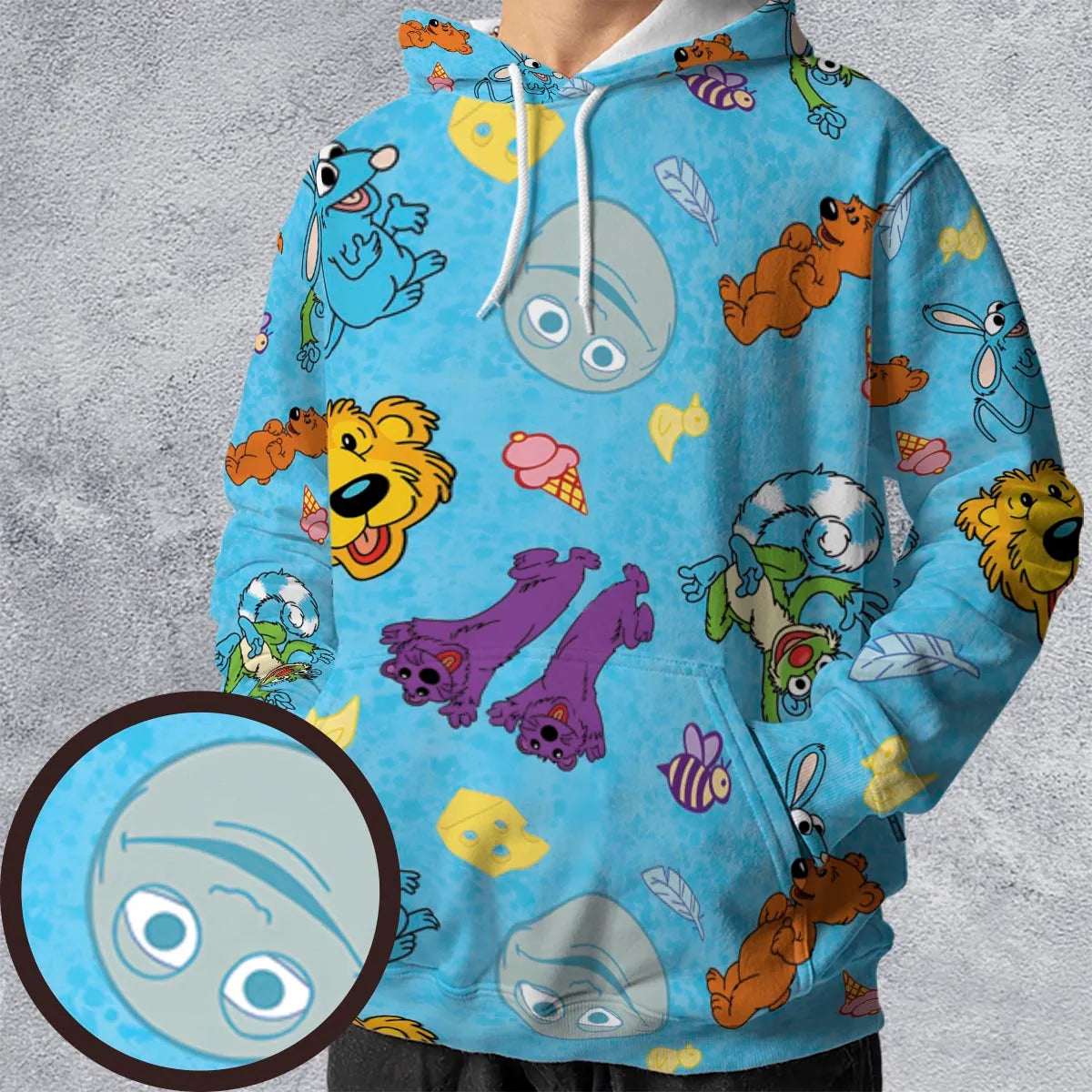 Bear in the Big Blue House All-over Print Hoodie