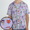 Courage the Cowardly Dog Characters Pattern Unisex Baseball Jersey