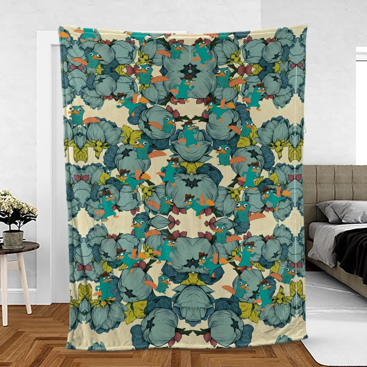 Perry The Platypus Phineas and Ferb Fleece Blanket