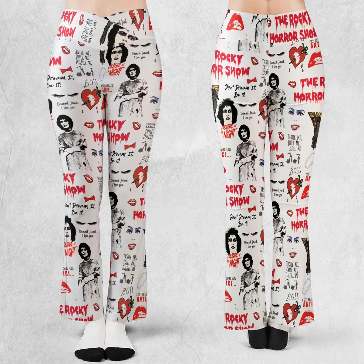 The Rocky Horror Picture Show Pattern Flare Leggings