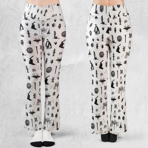 Nosferatu Pattern Flare Leggings