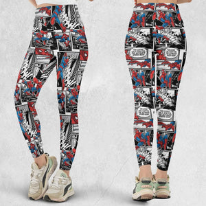 Spider Man Comic Pattern Legging