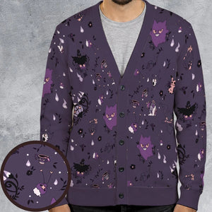 Pokemon Ghost-typen Gengar Banette Litwick Mismagius Cardigan
