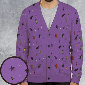 Barovia Dungeons and Dragons Pattern Cardigan