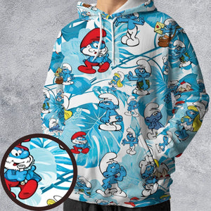 The Smurfs Pattern All-over Print Hoodie