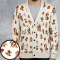 Famous Cartoon Characters in Brown Cardigan