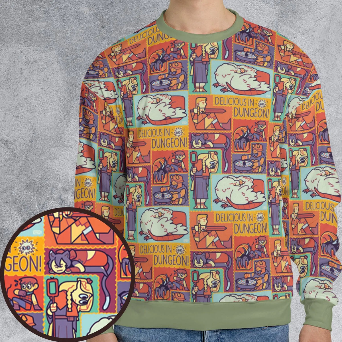 Delicious In Dungeon All-over Print Sweatshirt