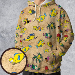 Shrimpsons The Simpsons All-over Print Hoodie