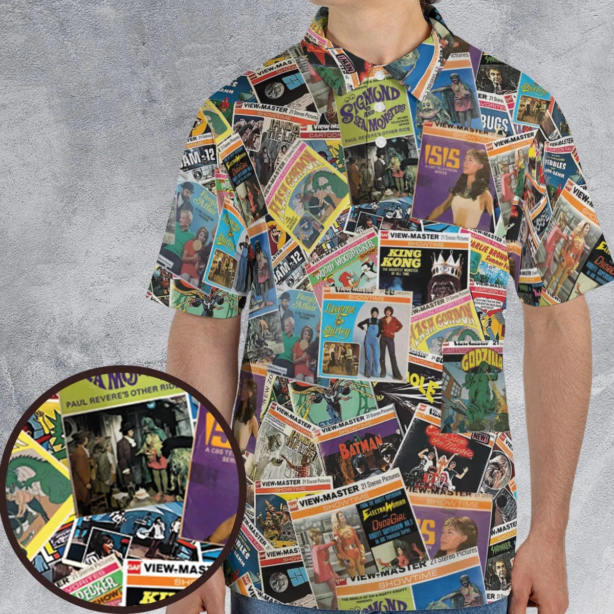 View-Master Collage AOP Men/Women Polo Shirt