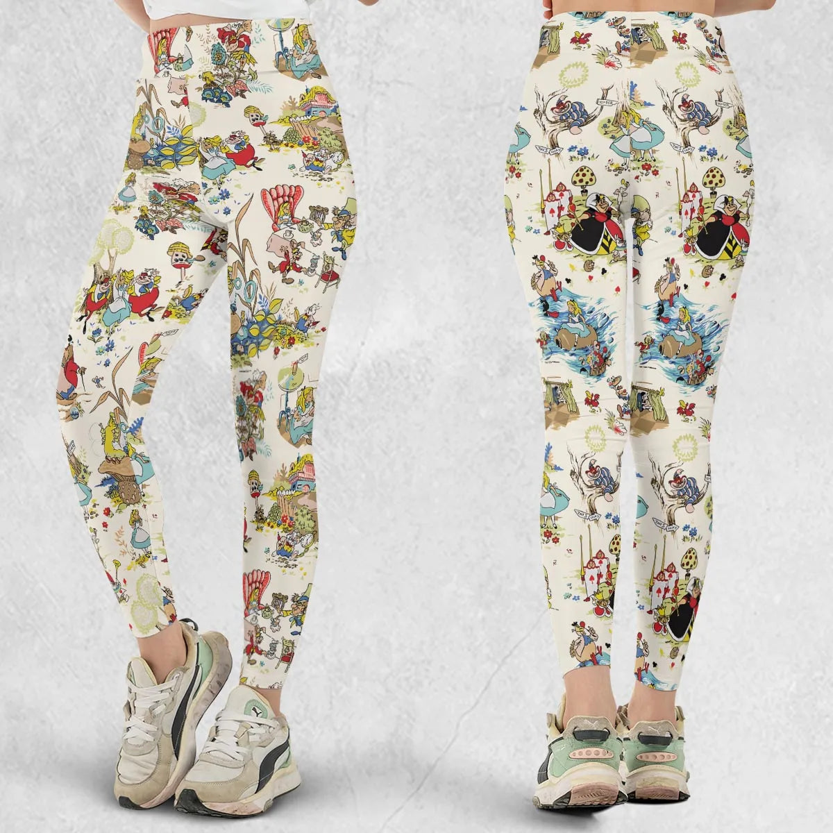 Alice In Wonderland Pattern Legging