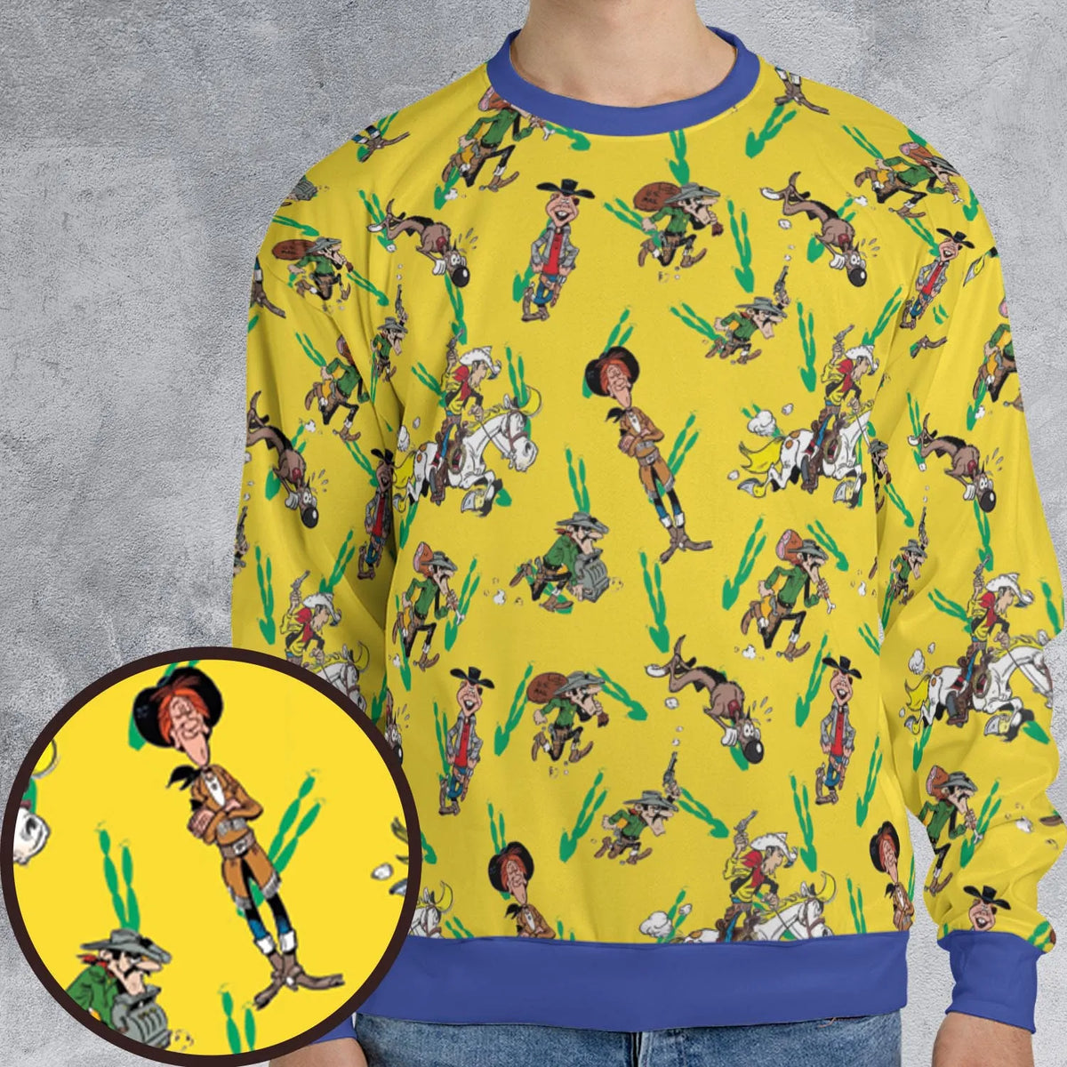 Dead End City Lucky Luke All-over Print Sweatshirt
