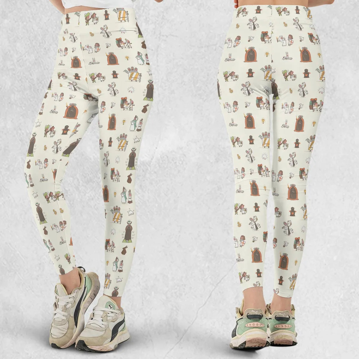 The Holy Grail Pattern Monty Python Button Down Legging
