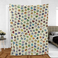 Pokemon In Substitute Style Fleece Blanket