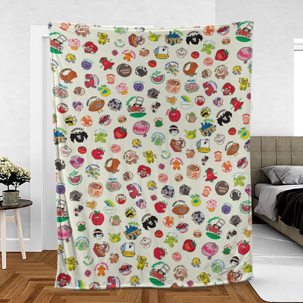 Vintage Trend Matte Scratch & Sniff Fleece Blanket