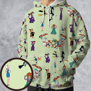 Witches Cartoon Characters All-over Print Hoodie