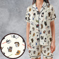 Star Wars Characters as Cats Satin Short-Sleeve Pajamas Set
