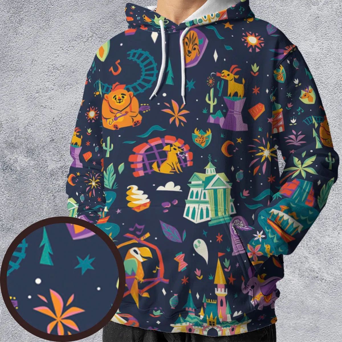 Magic Kingdom Theme All-over Print Hoodie
