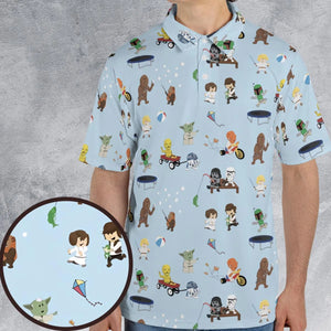 Go Fishing with Star Wars Characters AOP Men/Women Polo Shirt