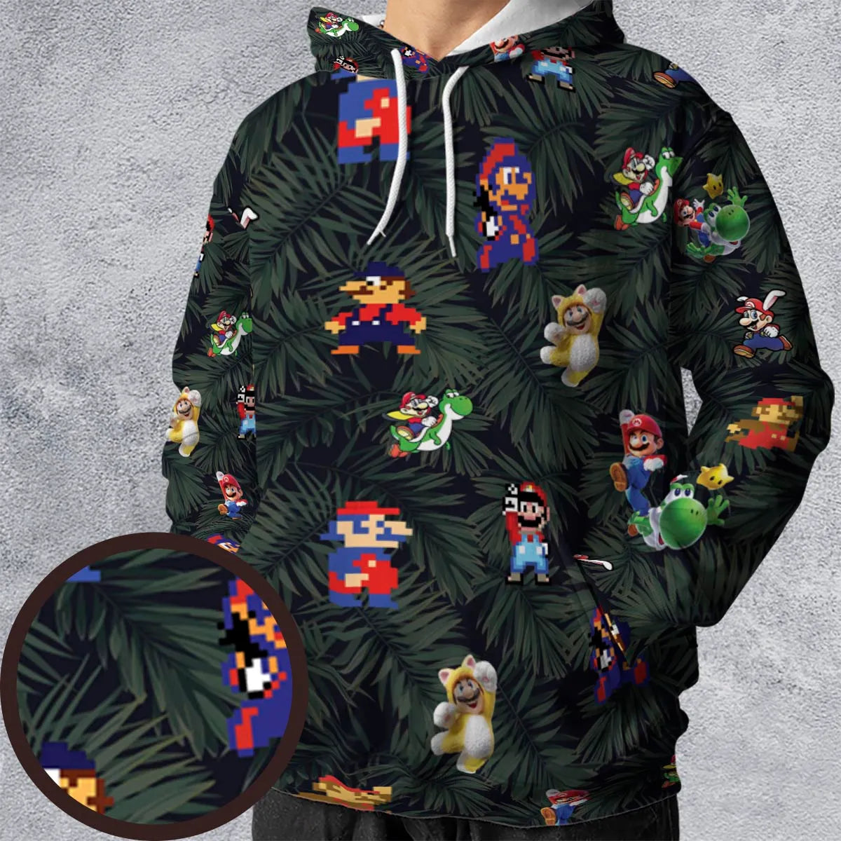 Tropical Mario Super Mario All-over Print Hoodie