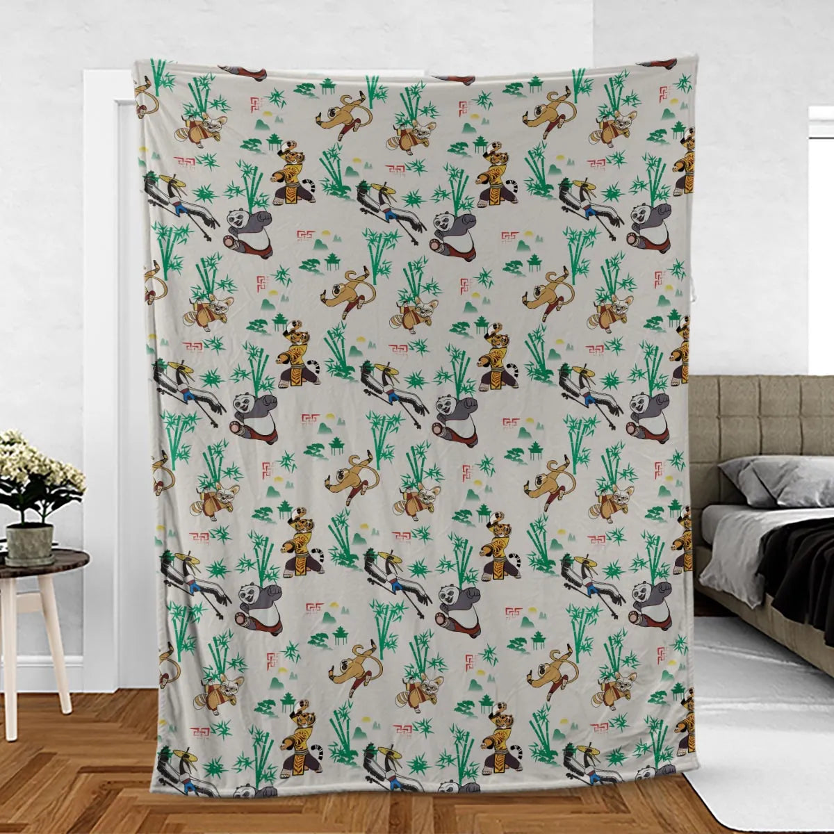 Kung Fu Panda Characters Fleece Blanket