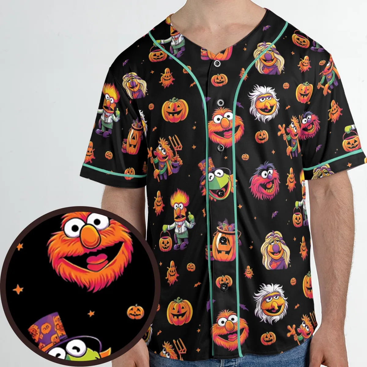 Halloween Muppets Unisex Baseball Jersey
