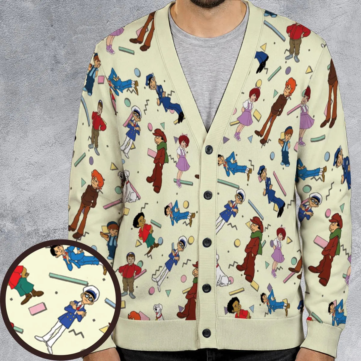 The Little Rascals Cartoon Characters Cardigan