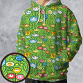 8bit Flower Garden Super Mario Pattern All-over Print Hoodie