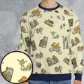 Frog and Toad Pattern All-over Print Sweatshirt