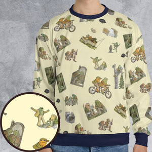 Frog and Toad Pattern All-over Print Sweatshirt