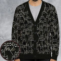 Suspicious Cats Funny Cat Cardigan