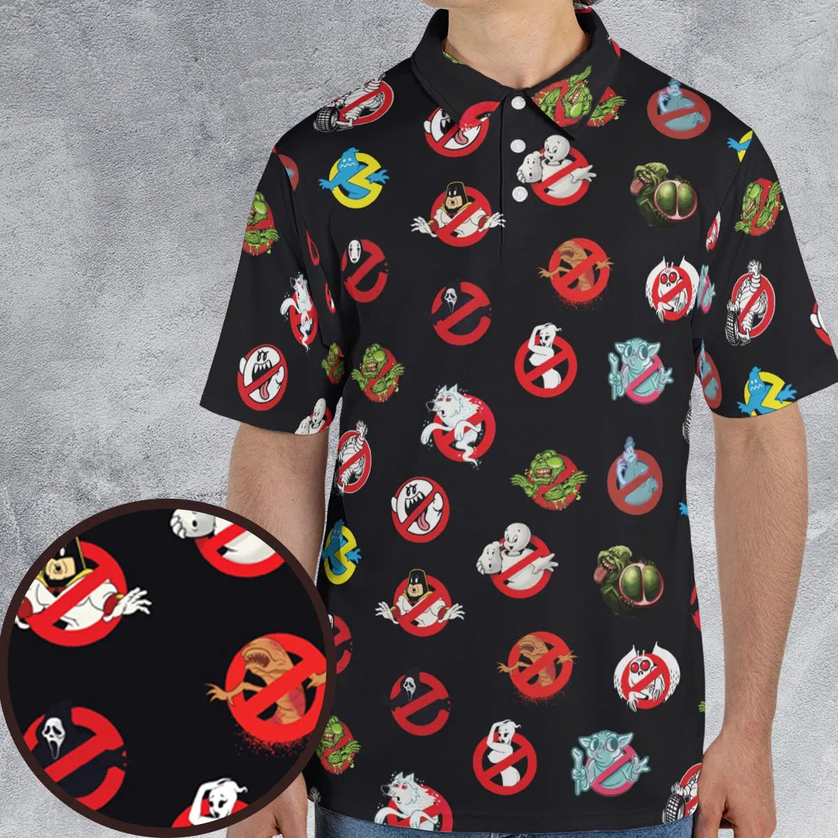 No Ghost Exists Ghostbusters AOP Men/Women Polo Shirt