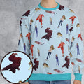 The Six Million Dollar Man and the Bionic Woman All-over Print Sweatshirt