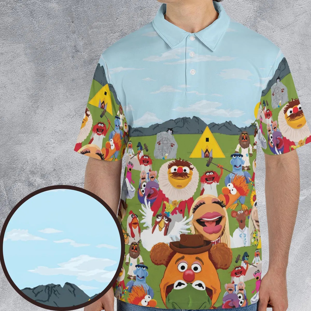 MupSommar Midsommar and The Muppet Show AOP Men/Women Polo Shirt