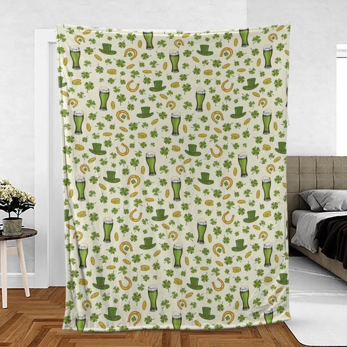 St.Patrick’s Day Pattern Fleece Blanket