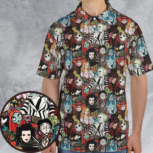 Tim Burton Characters Halloween AOP Men/Women Polo Shirt