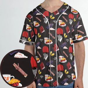 Twin Peaks Pattern Unisex Baseball Jersey