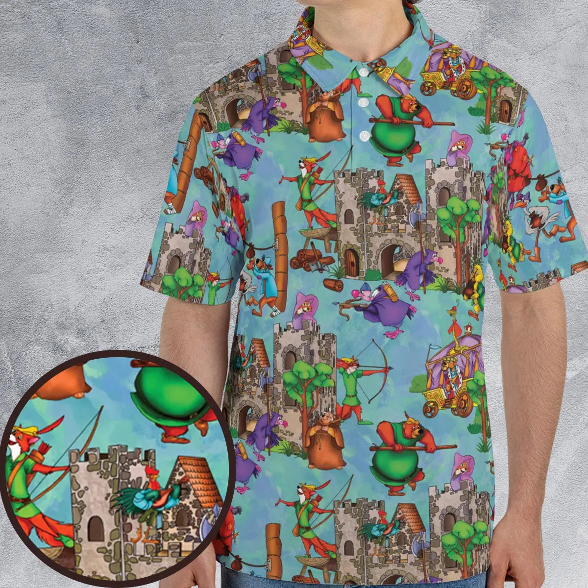 Steal From the Rich Robin Hood AOP Men/Women Polo Shirt