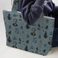 The Dark Themed Edgar Allan Poe Large Tote Bag