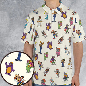 80s Pizza Time Theater Chuck E Cheese AOP Men/Women Polo Shirt
