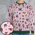 Power Puff Girls Characters Pattern All-over Print Sweatshirt