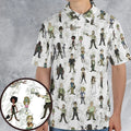 The Walking Dead Characters as Cartoons AOP Men/Women Polo Shirt