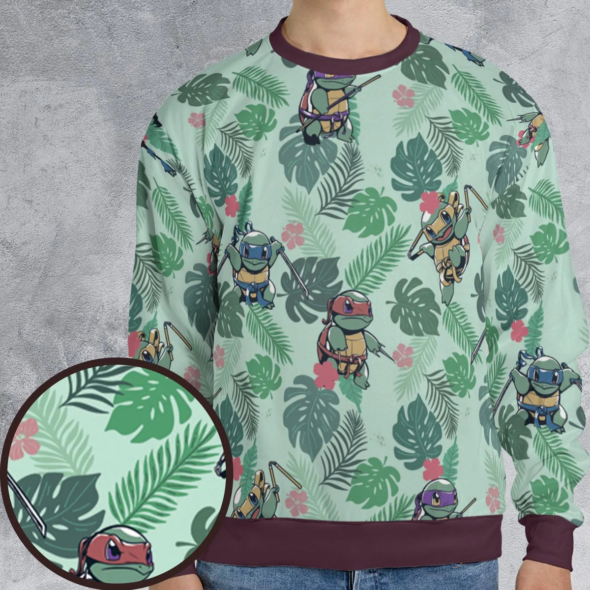 Teenage Mutant Ninja Squirtle All-over Print Sweatshirt