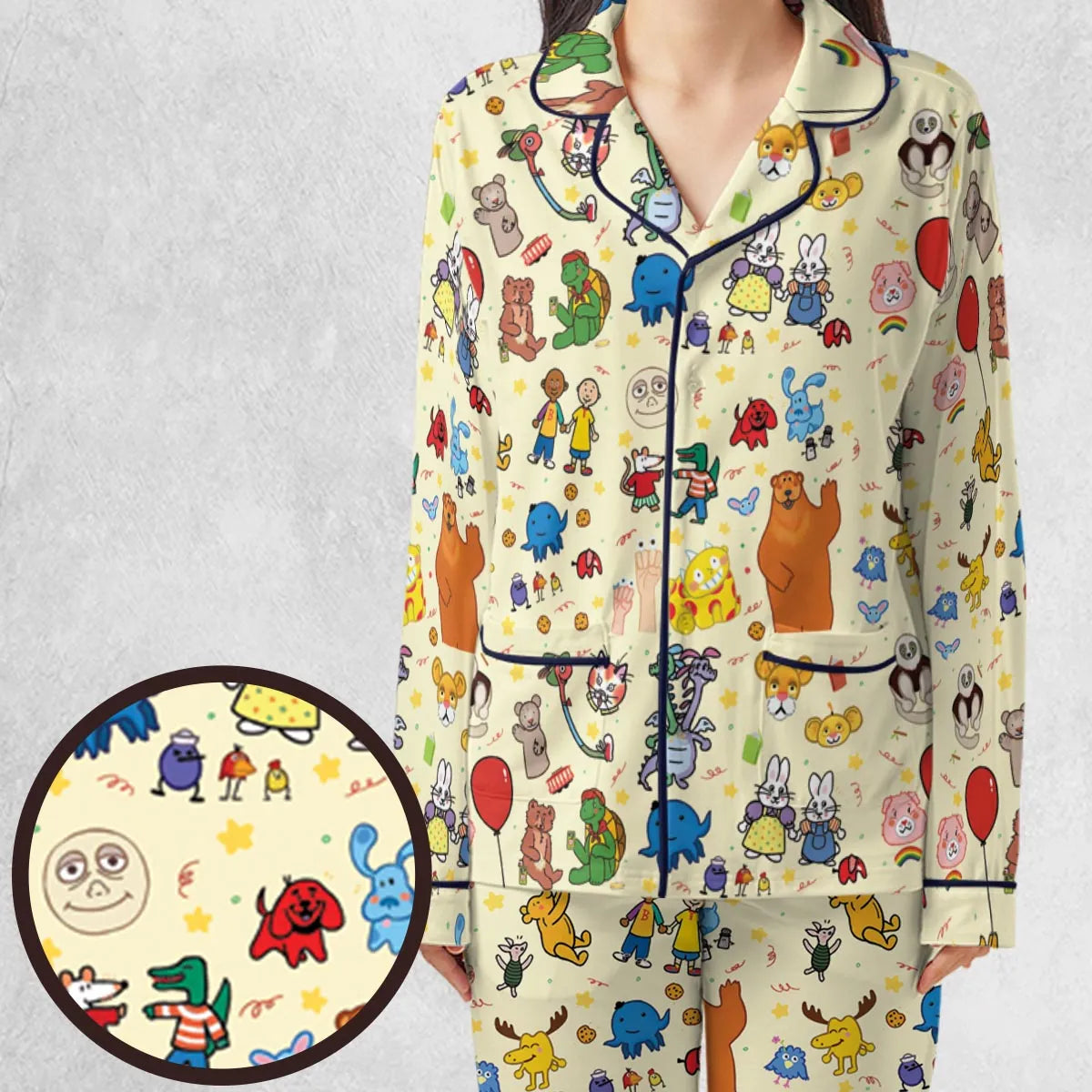 Nostalgia Train Pajamas Set