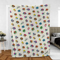 The Many Suits Of Samus Metroid Pattern Fleece Blanket