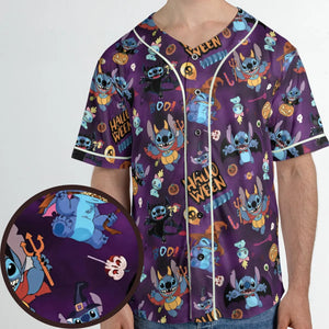 Spooky Stitch Unisex Baseball Jersey