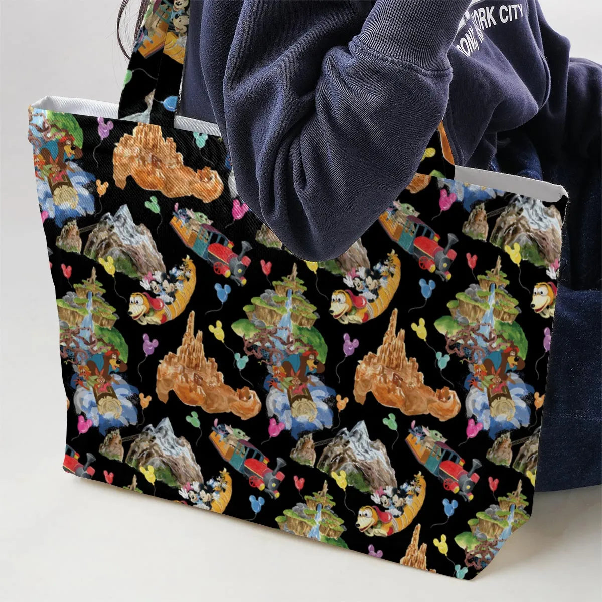 Mountain Magic Kingdom Parks Large Tote Bag