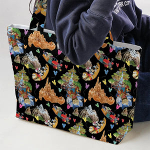 Mountain Magic Kingdom Parks Large Tote Bag